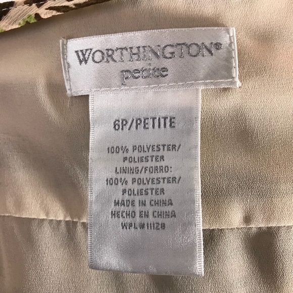 Worthington Petite Floral Skirt Asymmetrical Front - Picture 5 of 6